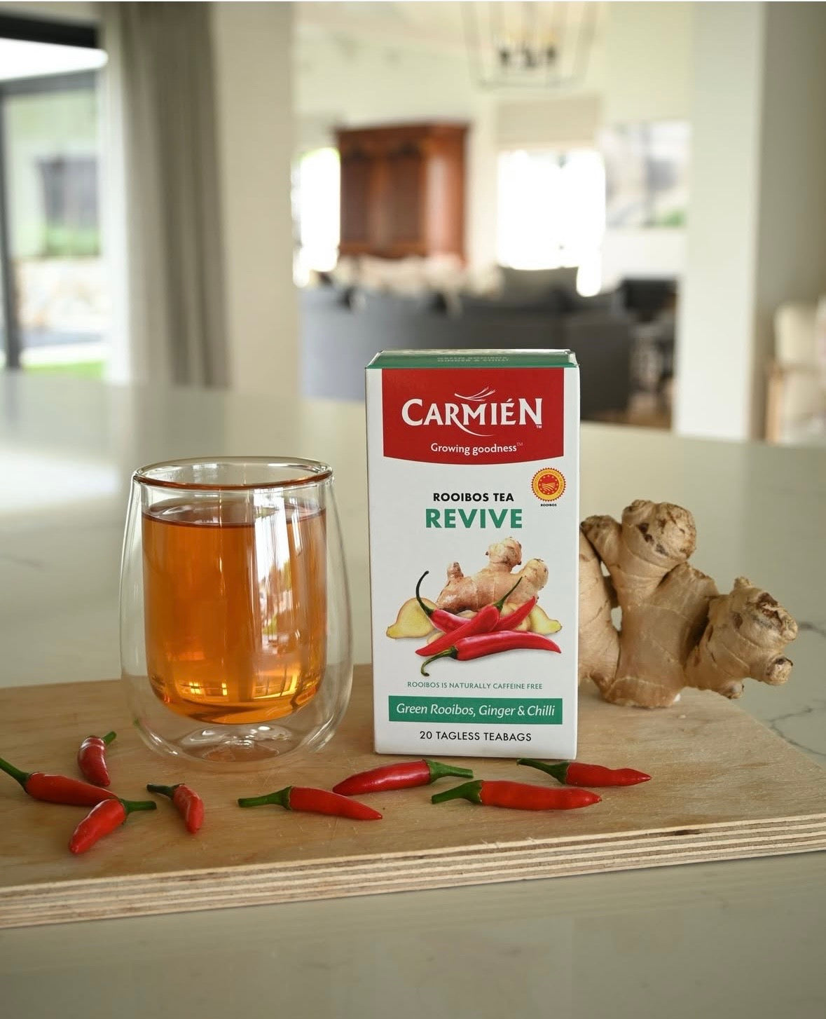 Carmién Te, REVIVE Grønn Rooibos med Ingefær og Chili