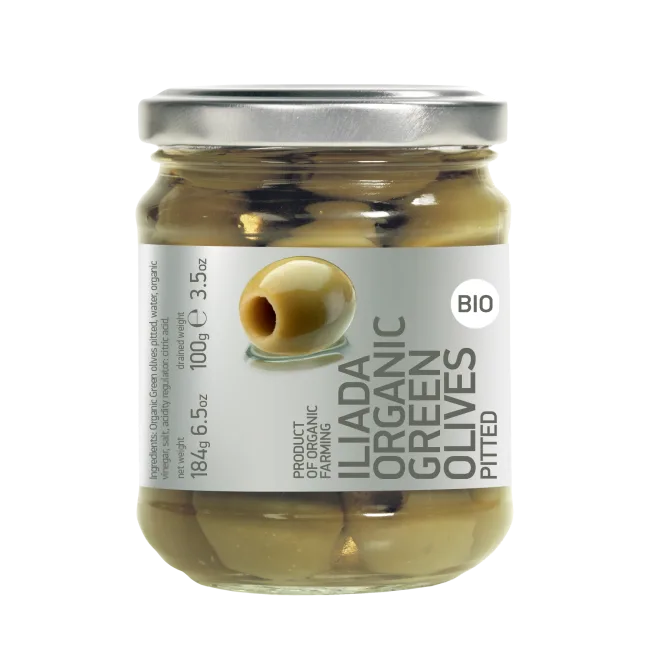 Iliada grønn oliven uten stein, Økologisk