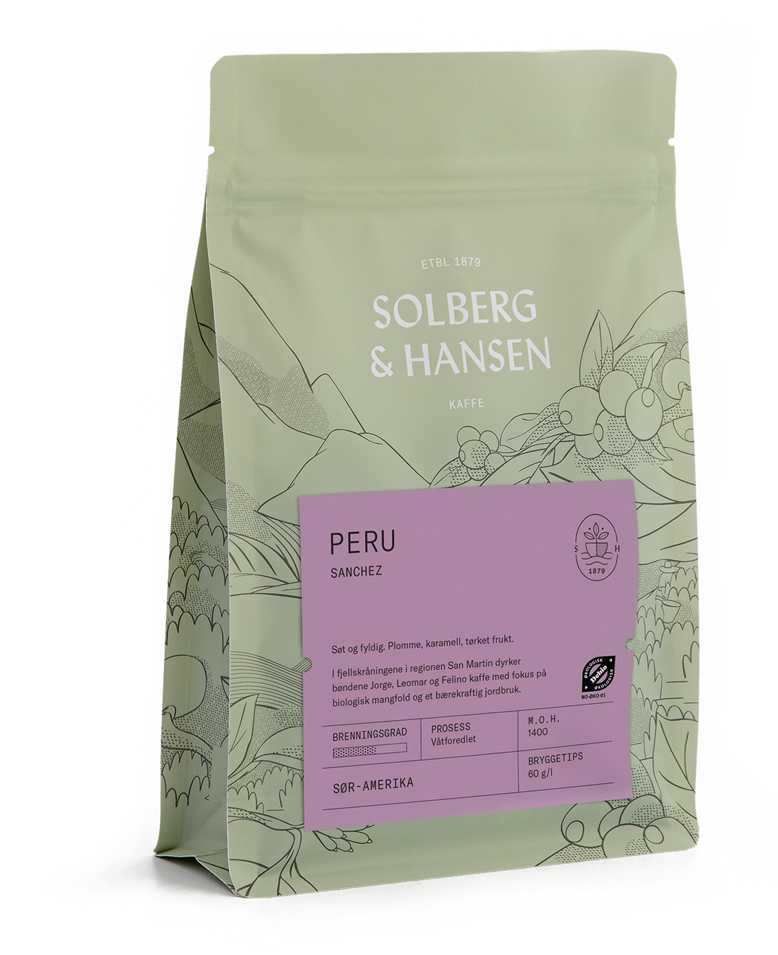 Solberg&Hansen Kaffe, Peru, 250 gr Økologisk