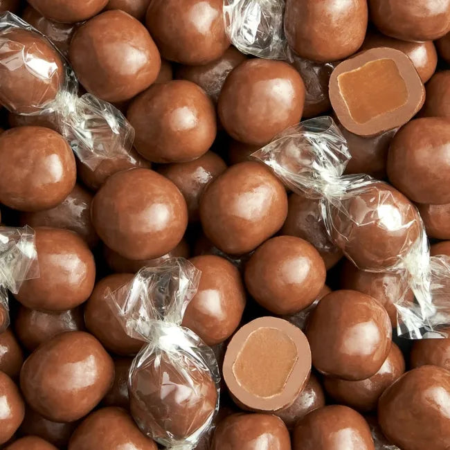 Karamellkuler i melkesjokolade