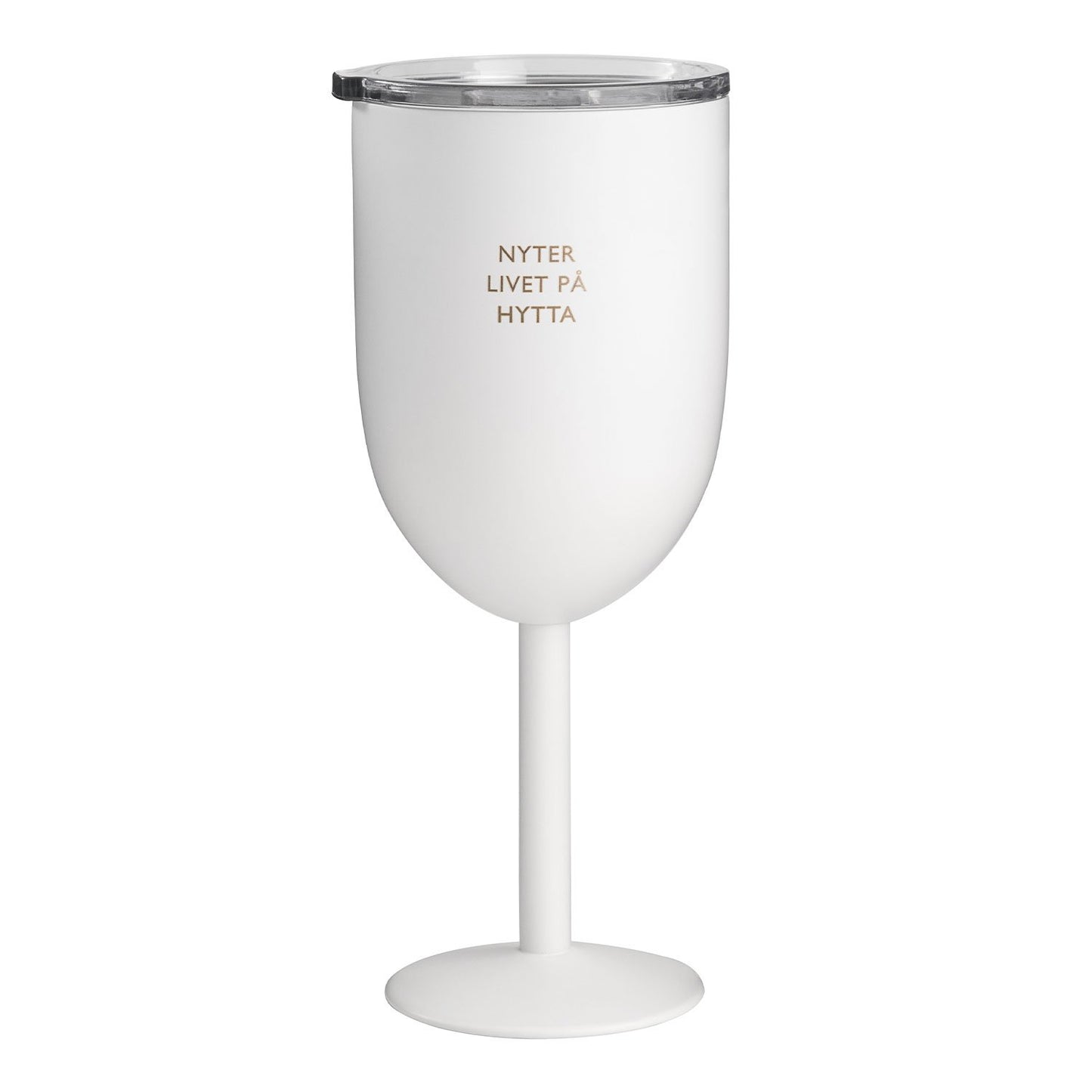 Termoglass m/stett "Nyter liver på hytta"