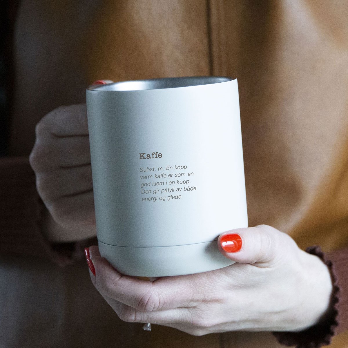 Termokopp m/lokk "Kaffe"