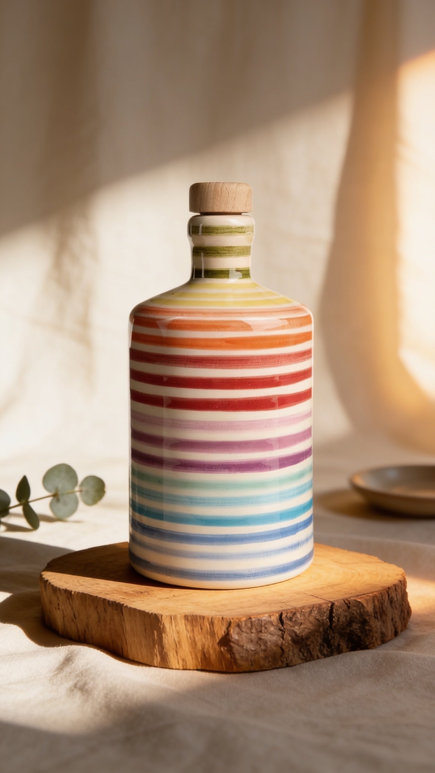 Dardanos EVOO olivenolje i håndmalt keramikkflaske 500ml