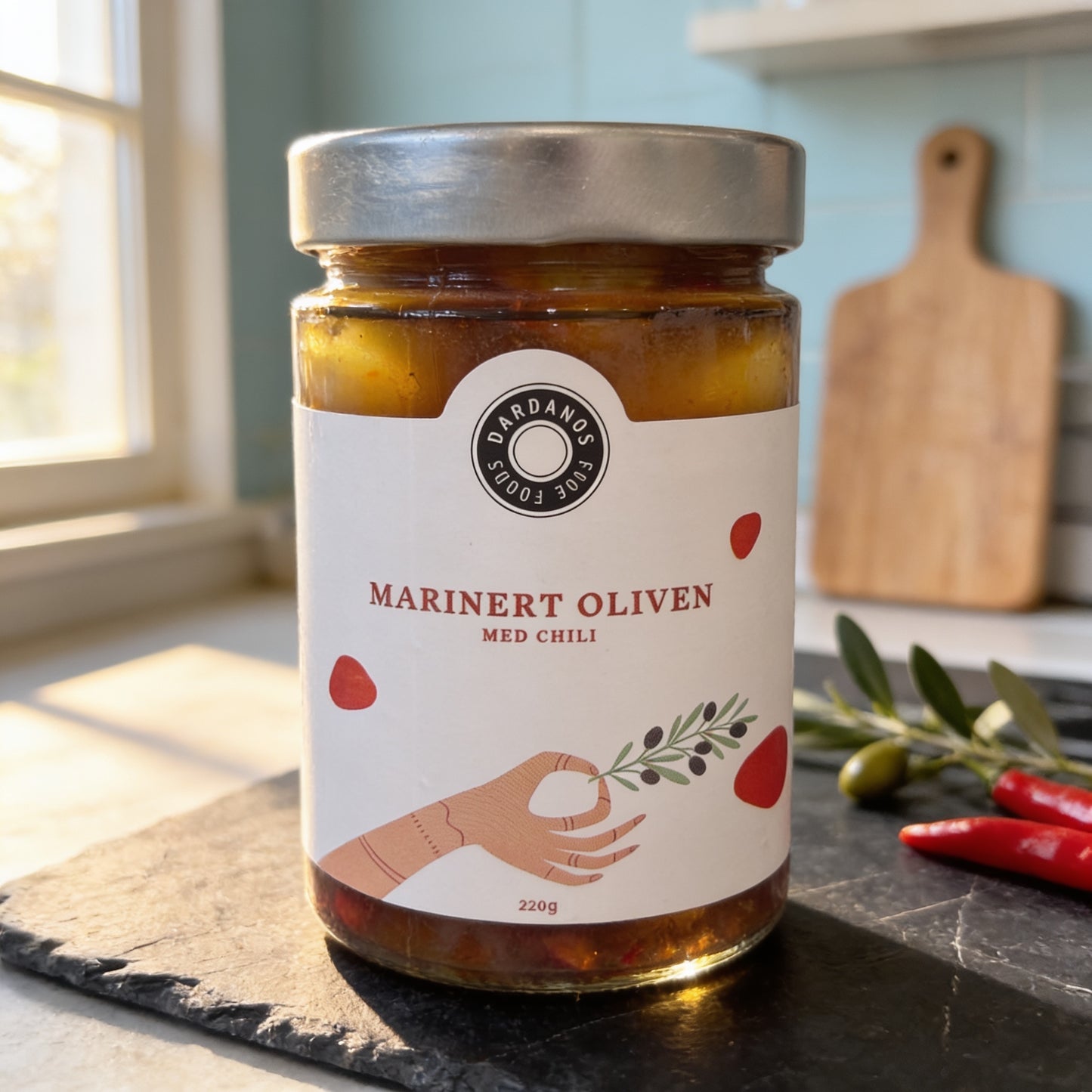 Oliven marinert i chili