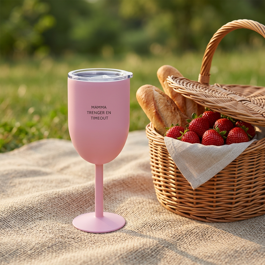 Termo vinglass MAMMA, rosa