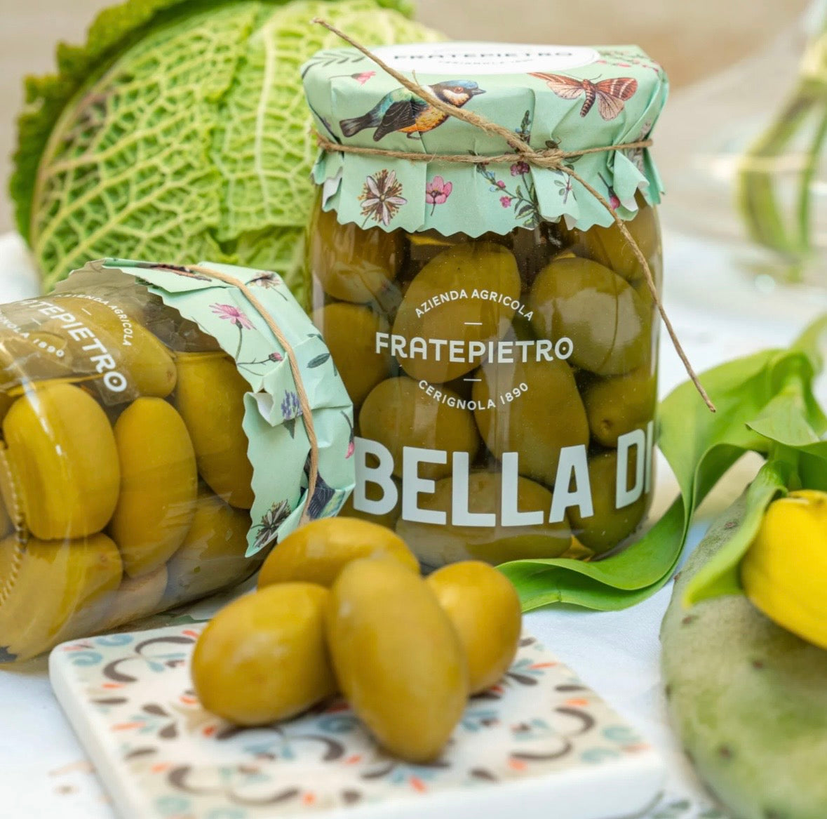 Grønne Oliven Olive Verdi, Bella di Cerignola 580ml, Fratepietro