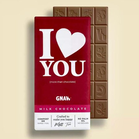 GNAW ‘Love You’ Sjokoladeplate 80g