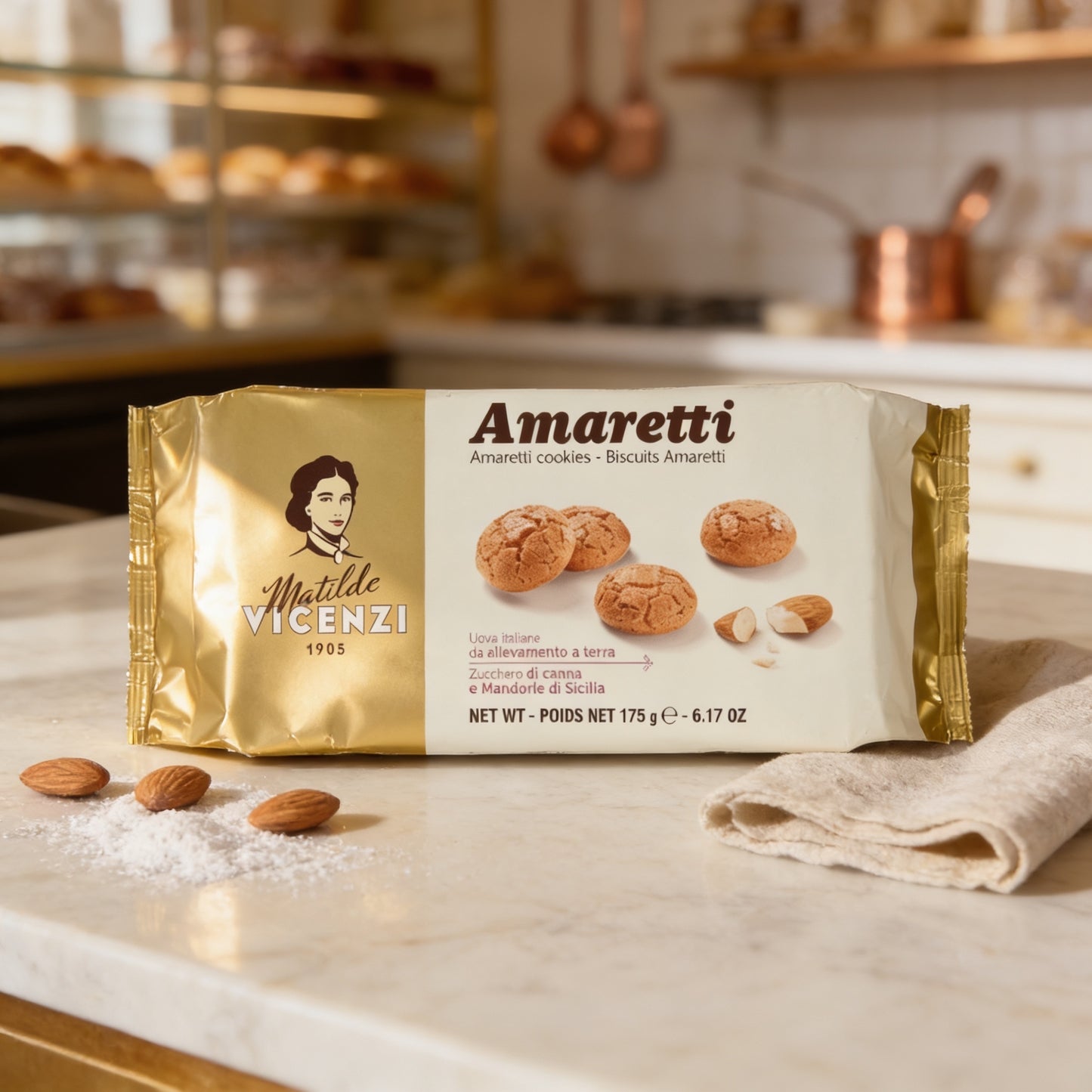 Vicenzi amaretto kjeks 175 g