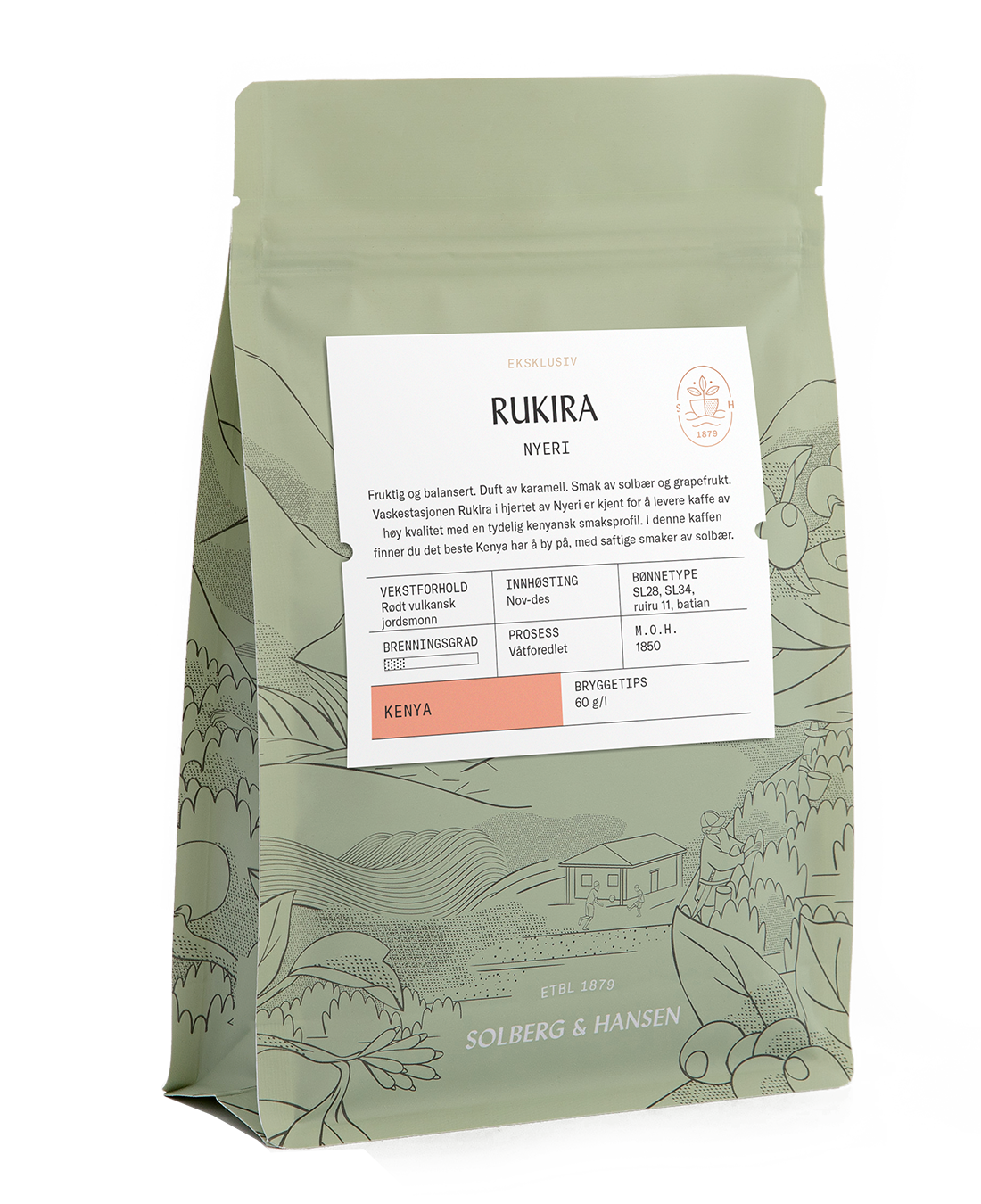 Solberg&Hansen Kaffe, Rukira Nyeri, 250 gr