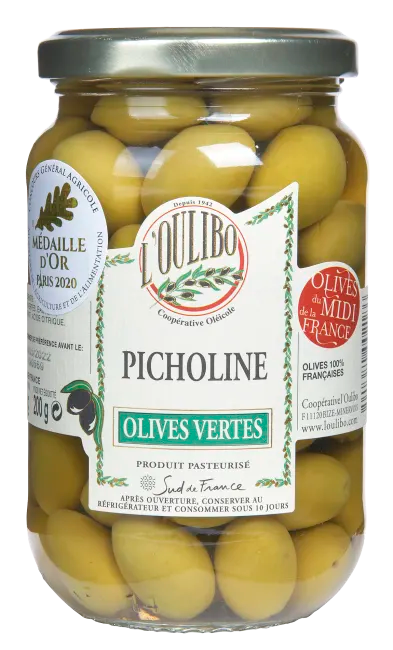 Lucques oliven picholine m/sten naturell 380 g