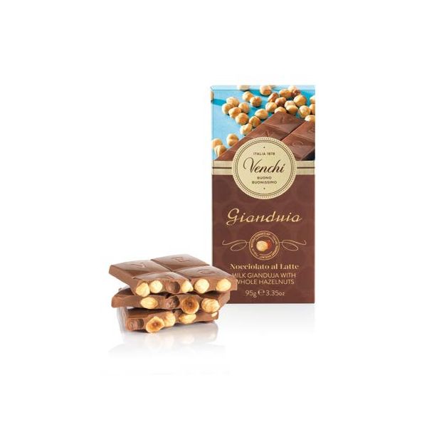 Venchi sjokoladeplate, Gianduja hasselnøtt 95 g
