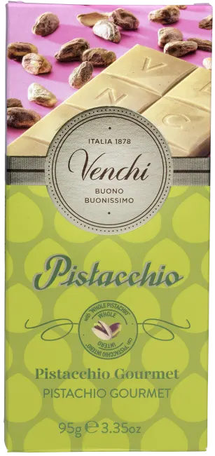 Venchi sjokoladeplate, Pistachio 95 g